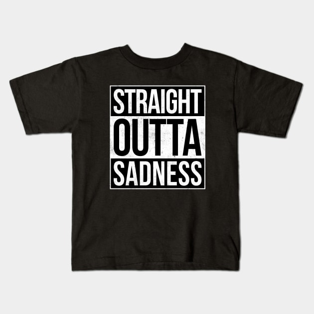 Straight outta Sadness Kids T-Shirt by Drop23